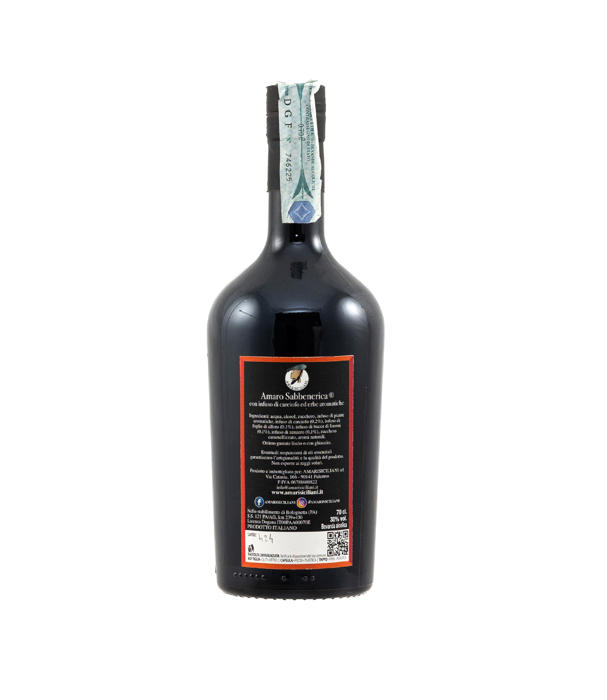 amaro sabbenerica artigianale siciliano