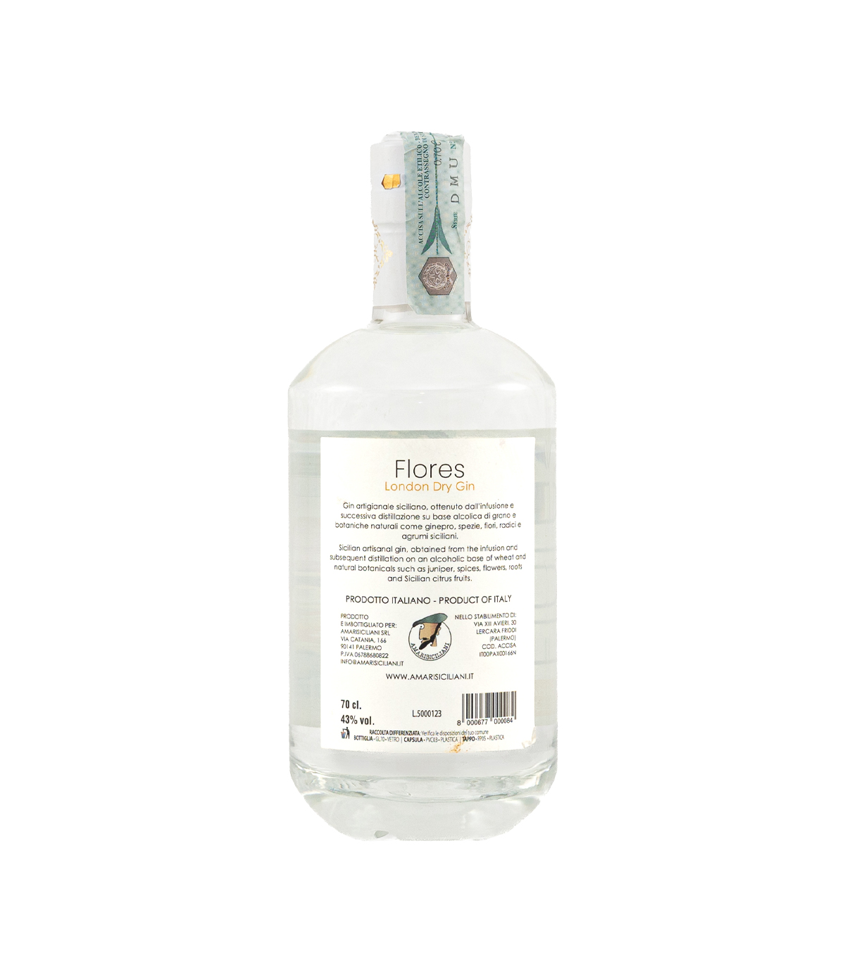 gin flores london dry sicilia