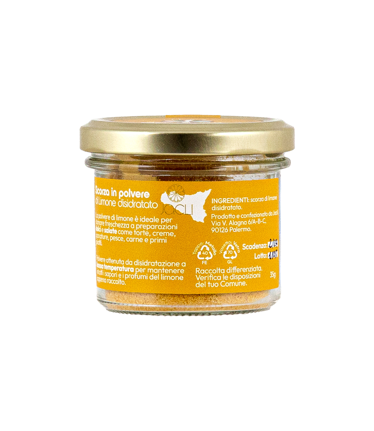 scorze di limone in polvere jacli