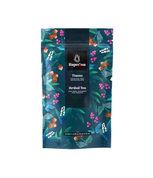 Tisana Biologica Foglie di Ulivo, Rovo e Nocciole dell'Etna – Ruperossa