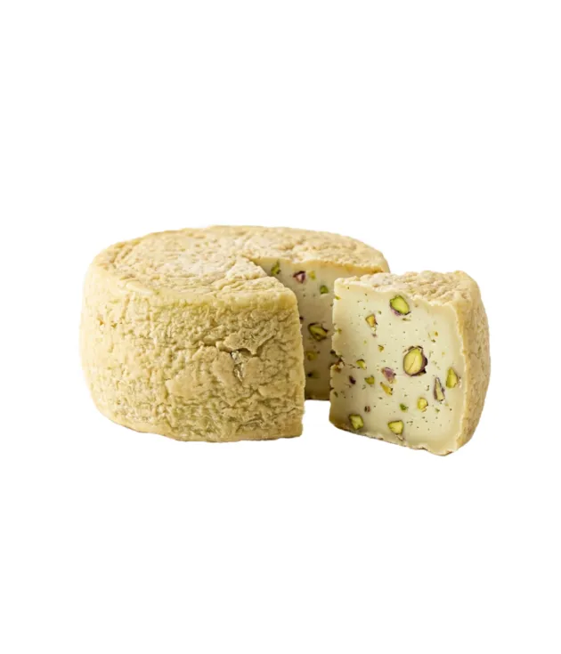 Pecorino Bio Primo Sale al pistacchio | Formaggio Artigianale Siciliano - 270 g