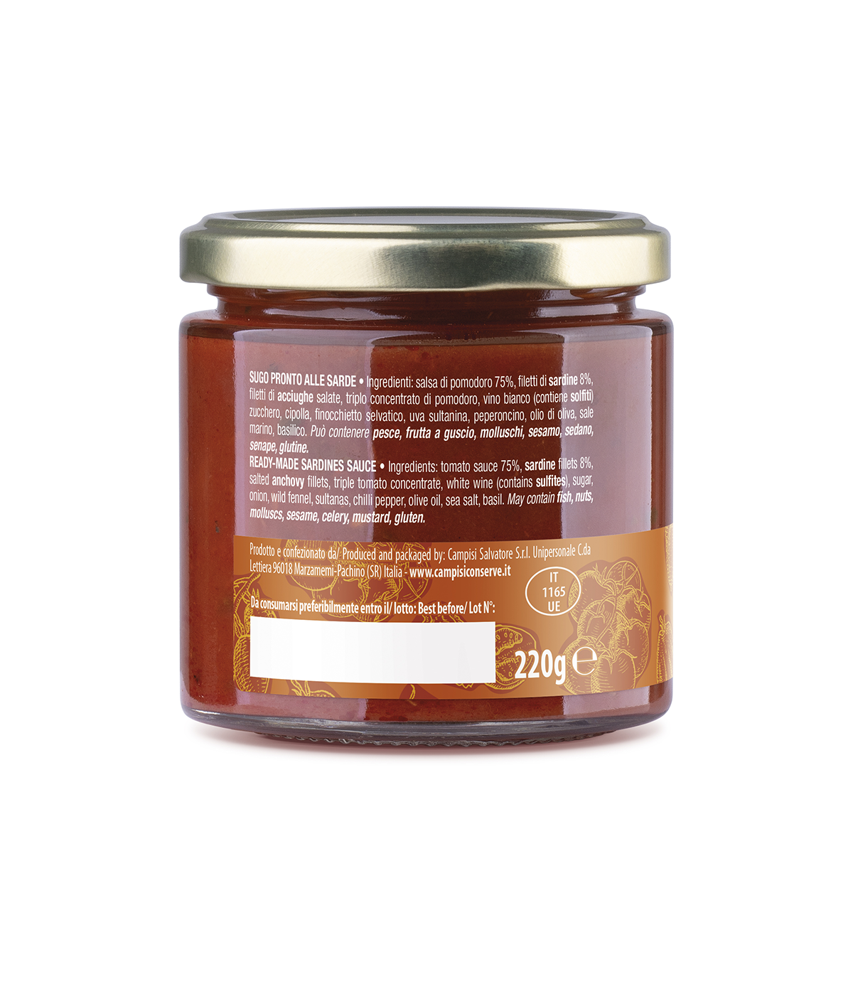Sugo Pronto alle Sarde – Artigianale - 220g - immagine 3